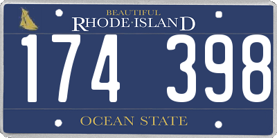 RI license plate 174398