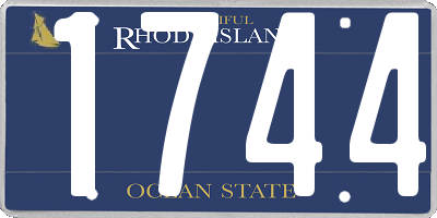 RI license plate 1744