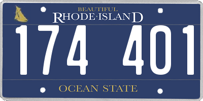 RI license plate 174401