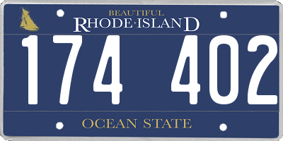 RI license plate 174402