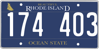 RI license plate 174403