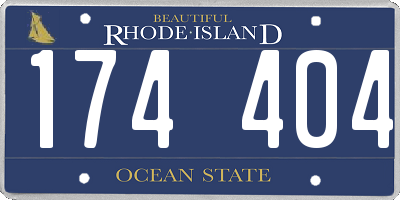 RI license plate 174404