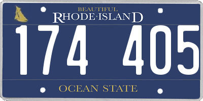 RI license plate 174405