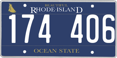 RI license plate 174406