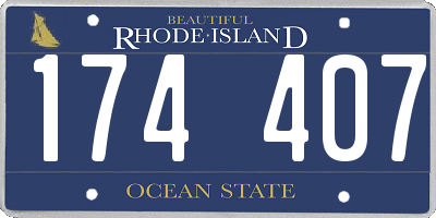 RI license plate 174407
