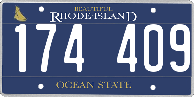 RI license plate 174409