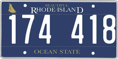 RI license plate 174418