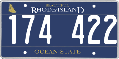 RI license plate 174422