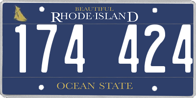 RI license plate 174424