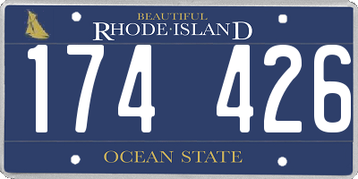 RI license plate 174426