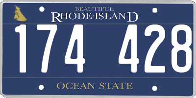 RI license plate 174428