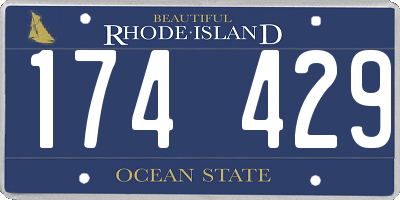 RI license plate 174429