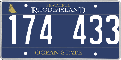 RI license plate 174433