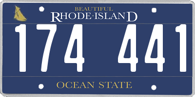 RI license plate 174441