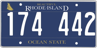 RI license plate 174442
