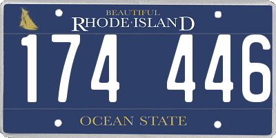 RI license plate 174446