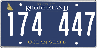 RI license plate 174447
