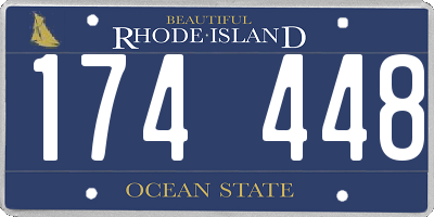 RI license plate 174448