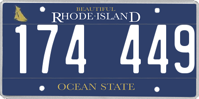 RI license plate 174449