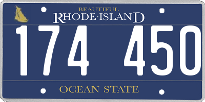 RI license plate 174450
