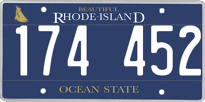 RI license plate 174452