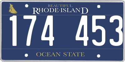 RI license plate 174453