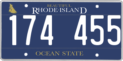 RI license plate 174455