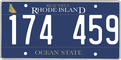 RI license plate 174459