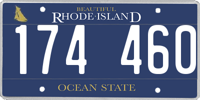 RI license plate 174460