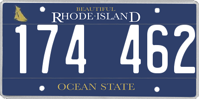 RI license plate 174462