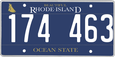 RI license plate 174463