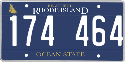 RI license plate 174464