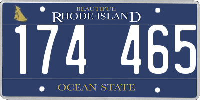 RI license plate 174465