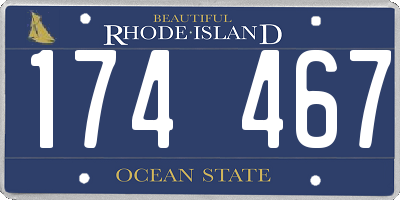 RI license plate 174467