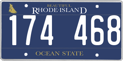 RI license plate 174468