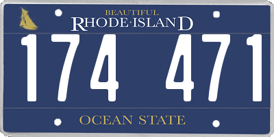 RI license plate 174471