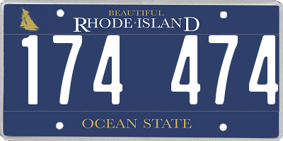 RI license plate 174474