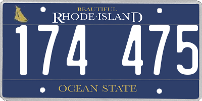 RI license plate 174475