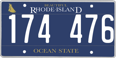 RI license plate 174476