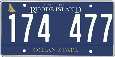 RI license plate 174477