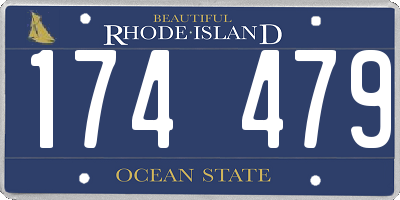 RI license plate 174479
