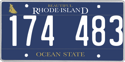 RI license plate 174483