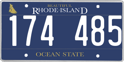 RI license plate 174485