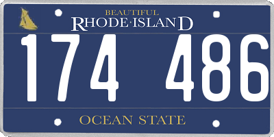 RI license plate 174486
