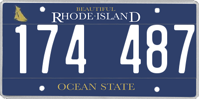 RI license plate 174487