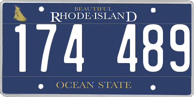 RI license plate 174489