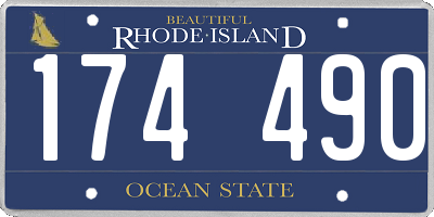 RI license plate 174490