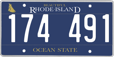 RI license plate 174491