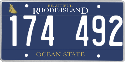 RI license plate 174492
