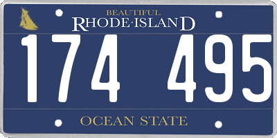 RI license plate 174495